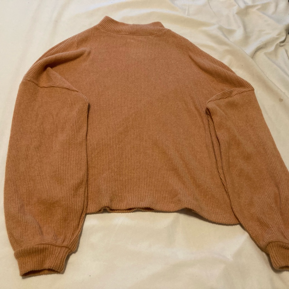 SO Comfy Knit Yellow/ Orange Sweater, Size Large